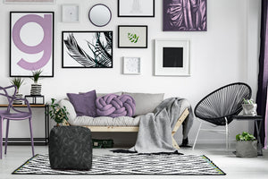 Homeroots 17" Gray Polyester Cube Indoor Outdoor Pouf Ottoman   474608