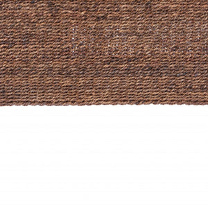 Homeroots Brown Natural And Rustic Woven Banana Leaf Curved Queen Size Headboard  Woven Banana Leaf 474691