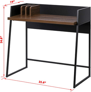 Homeroots Contemporary Brown And Black Computer And Writing Desk   474693