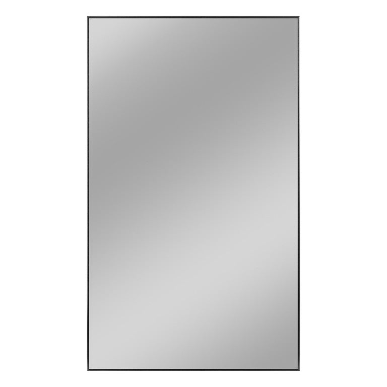 HomeRoots 59 Inch Aluminum Frame Rectangular Bathroom Wall Mirror with Sleek Matte Finish 474699