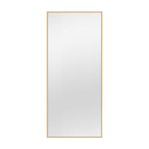 Homeroots 71" Gold Metal Framed Bathroom Vanity Mirror  Glass 474704