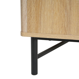 English Elm Christopher Knight Home® - Functional TV Cabinet with 4 Doors and Adjustable Shelves, Cable Management, Sturdy 66" Media Console Natural N779P296236N