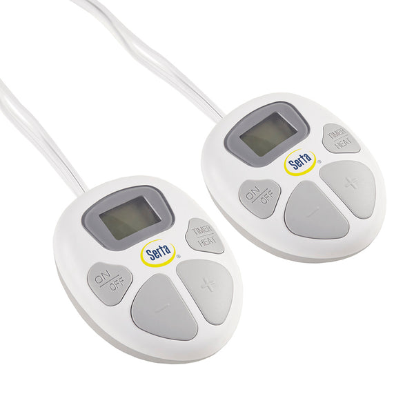 JLA Home Serta - Heated Serta Plush Mattress Pad — Quilted, Ultra-Soft Heated Topper with 10 Heat Settings & Timer 75 L x 54 W x 0.8H ST55-0184