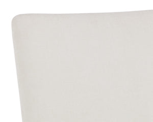 Sunpan Iluka Dining Chair Set of 2 - Elegant Curved Design with Chic Gold Stainless Steel Accents Danny Ivory