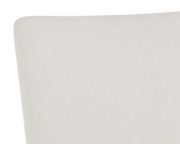 Sunpan Iluka Dining Chair Set of 2 - Elegant Curved Design with Chic Gold Stainless Steel Accents Danny Ivory