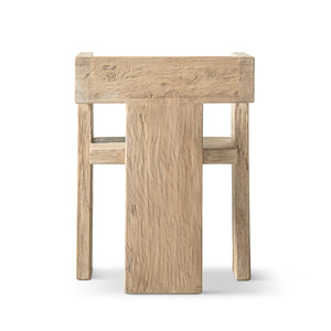English Elm Avenel Reclaimed Elm Sculptural Accent Chair Wabi-sabi Solid Wood Architectural Statement Natural B2719P474445