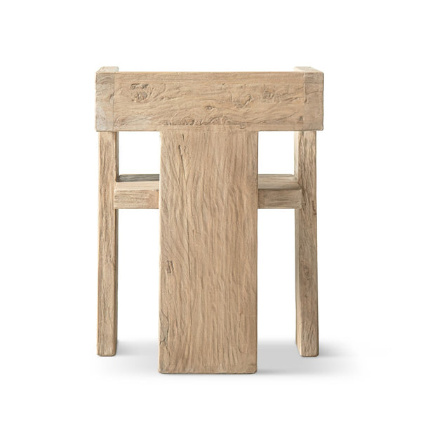 English Elm Avenel Reclaimed Elm Sculptural Accent Chair Wabi-sabi Solid Wood Architectural Statement Natural B2719P474445