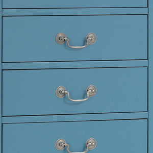 English Elm Timeless Teal 51"H Lingerie Storage Chest - Compact 4-Drawer Teal Particleboard, Smooth Glide, Durable Classic Style B078108230