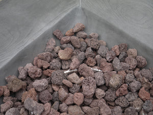 Homeroots Outdoor Grey Stone Fire Pit With Lava Rocks   475087