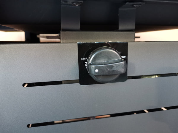 Homeroots Black Slatted Metal Square Fire Pit With Glass Rocks   475098