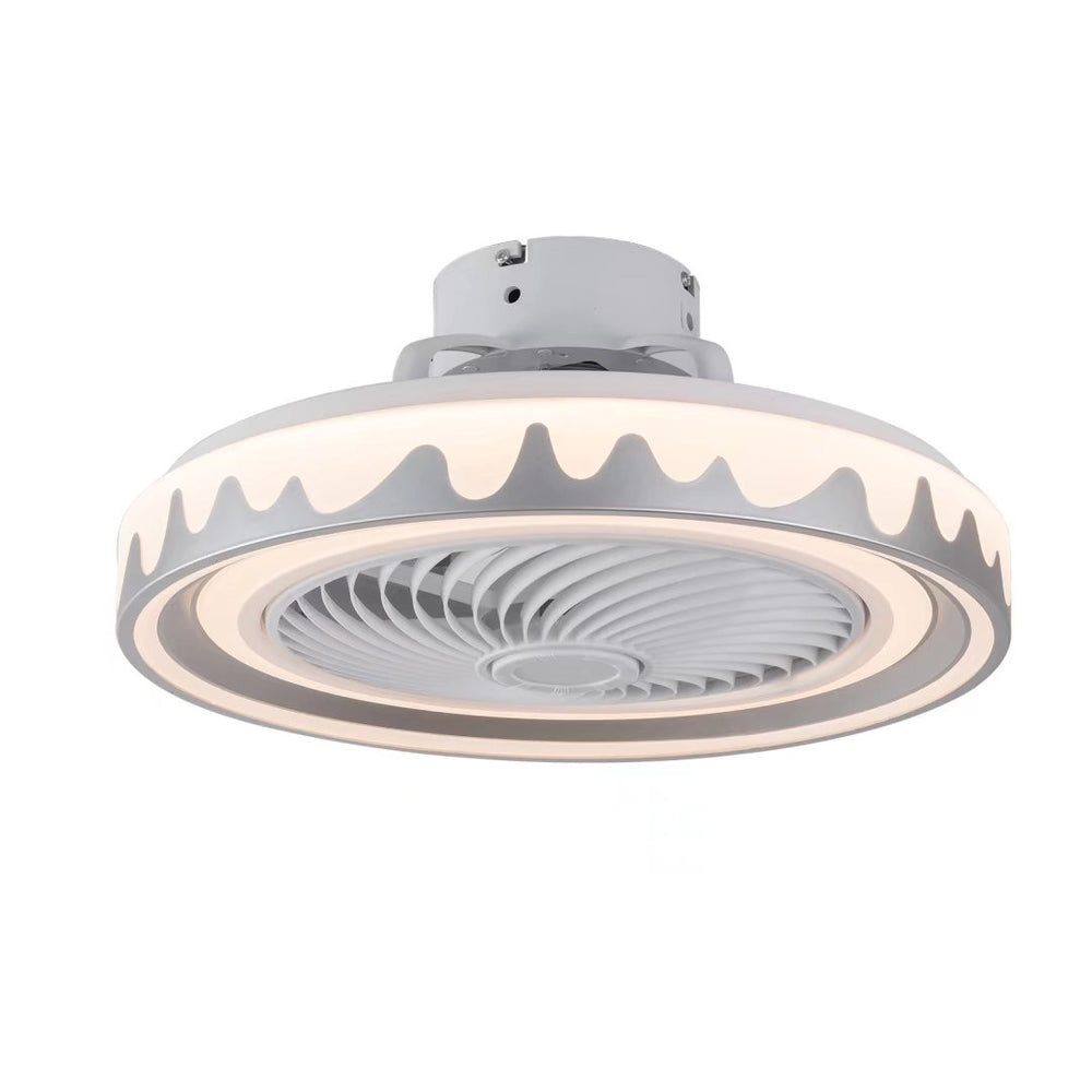 Homeroots Contemporary Ceiling Fan And Light  Metal 475194