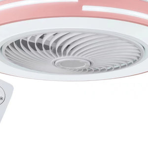 Homeroots Compact Pink Led Ceiling Fan And Light  Metal 475197