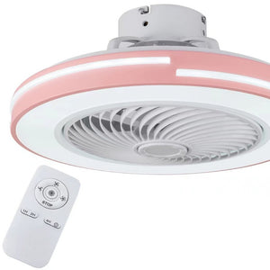 Homeroots Compact Pink Led Ceiling Fan And Light  Metal 475197