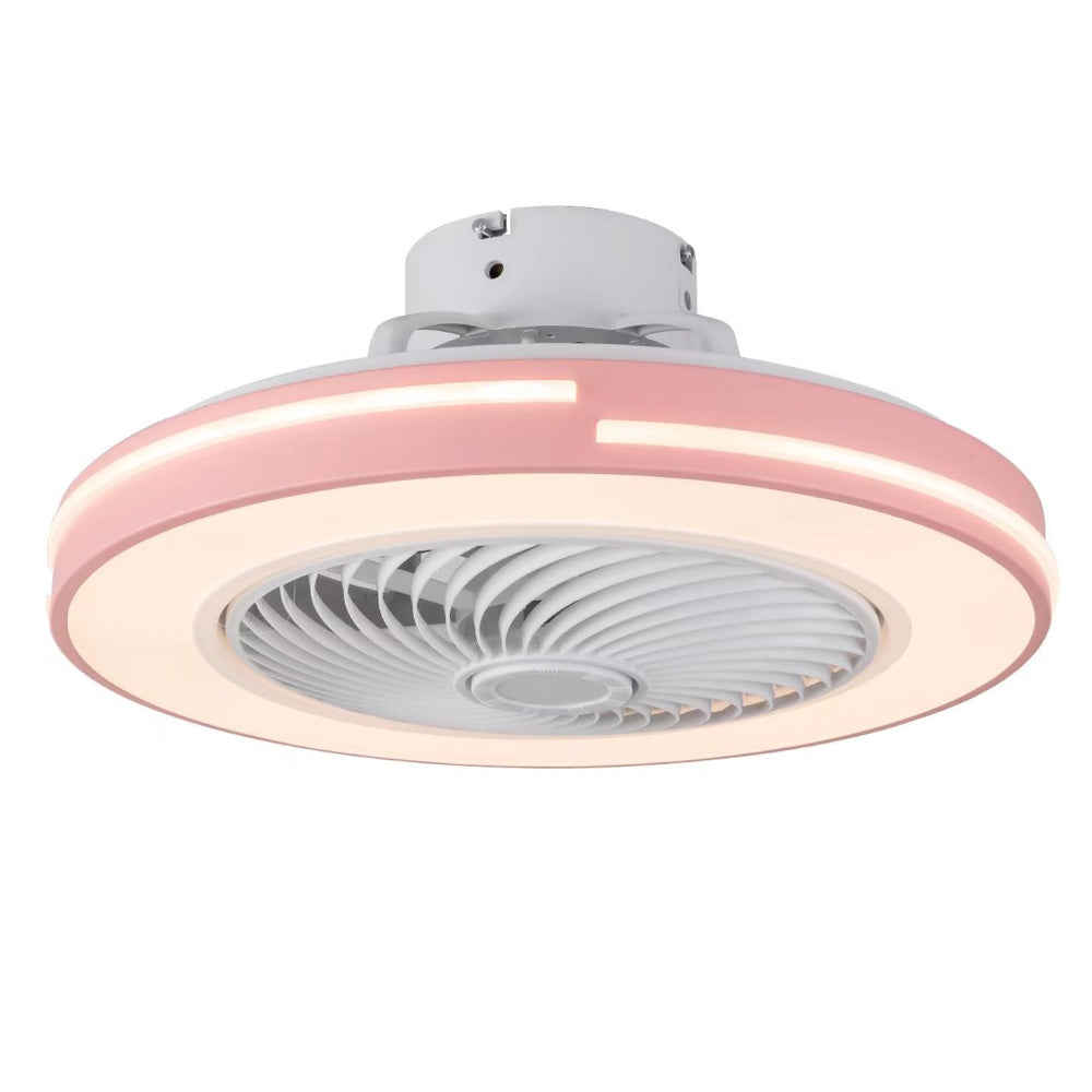 Homeroots Compact Pink Led Ceiling Fan And Light  Metal 475197