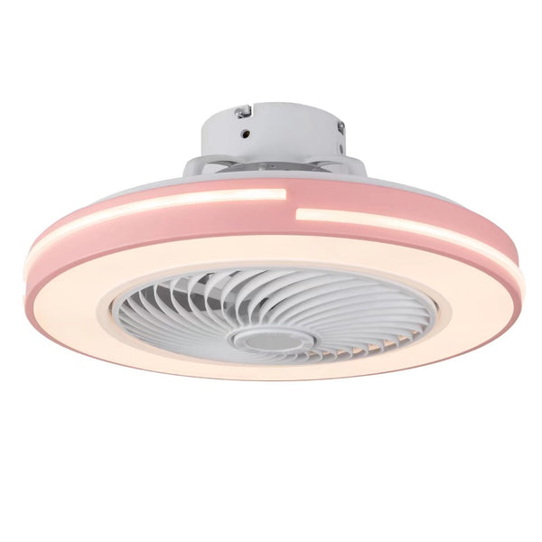 Homeroots Compact Pink Led Ceiling Fan And Light  Metal 475197