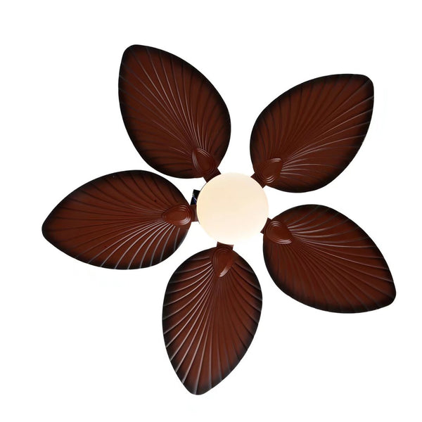Homeroots Brown Tropical Palm Metal Ceiling Lamp And Fan  Metal 475199