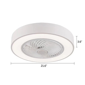 Homeroots Contemporary White Ceiling Lamp And Fan  Metal 475201