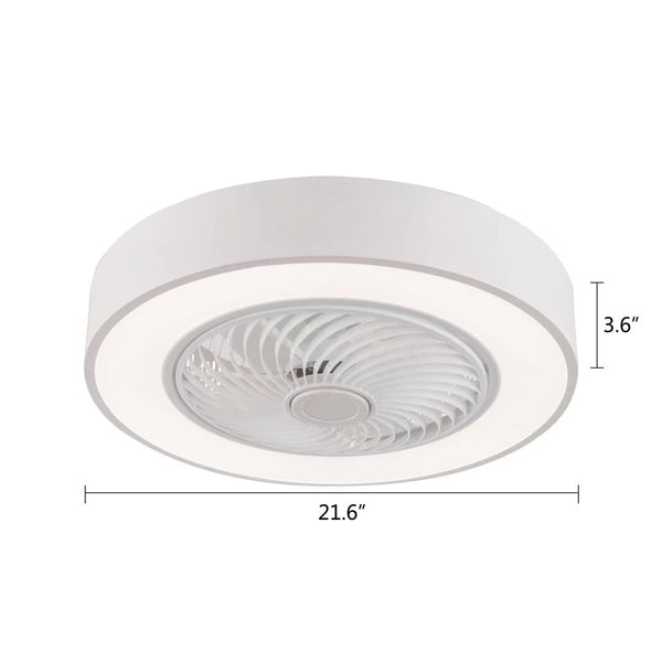 Homeroots Contemporary White Ceiling Lamp And Fan  Metal 475201