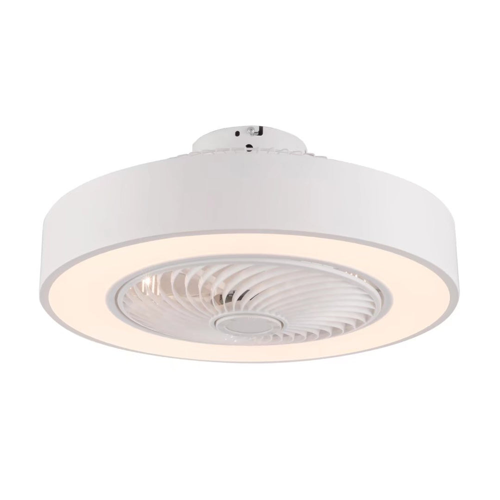 Homeroots Contemporary White Ceiling Lamp And Fan  Metal 475201