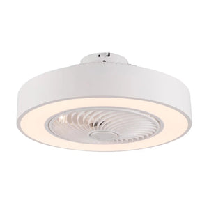 Homeroots Contemporary White Ceiling Lamp And Fan  Metal 475201