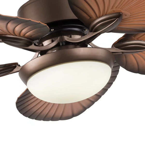 Homeroots Classy Metal Ceiling Fan And Led Lamp  Metal 475202