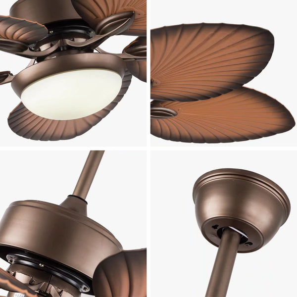 Homeroots Classy Metal Ceiling Fan And Led Lamp  Metal 475202