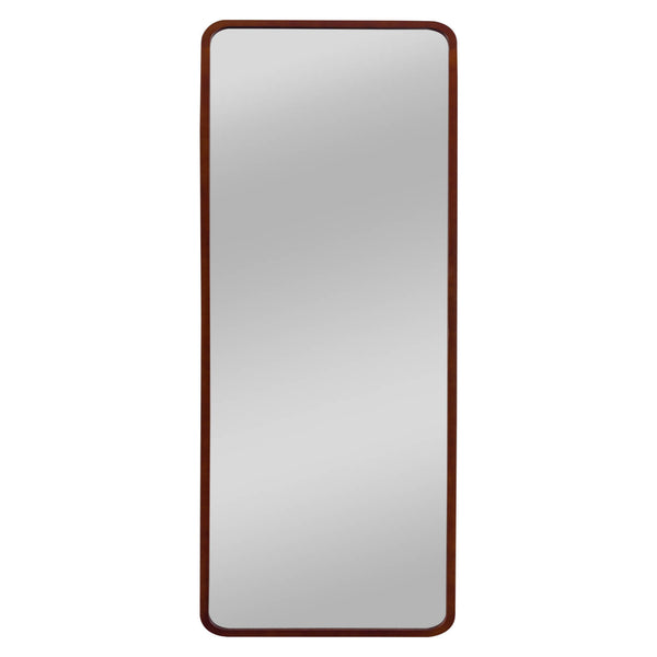 Homeroots 64" Brown Wood Framed Standing Mirror   475210