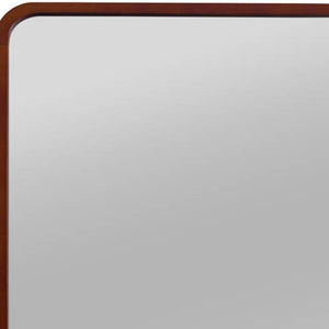 Homeroots 64" Brown Wood Framed Standing Mirror   475210