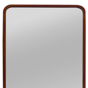 Homeroots 64" Brown Wood Framed Standing Mirror   475210