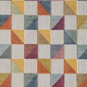 HomeRoots 5' Indoor Outdoor Area Rug – Vibrant Orange and Ivory Geometric Design for Modern Living Spaces 8' X 10' Rectangle 475211