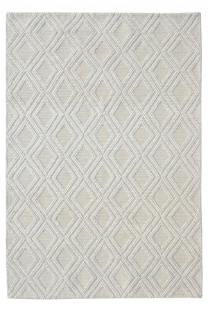 HomeRoots 8' Handmade Ivory Geometric Area Rug - Modern Design for Living Rooms, Bedrooms, and More! 8' X 11' 475220