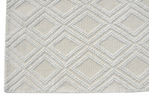 HomeRoots 5' Handmade Ivory Geometric Area Rug – Modern Style for Living Spaces, Durable & Versatile Design 9' X 13' 475221