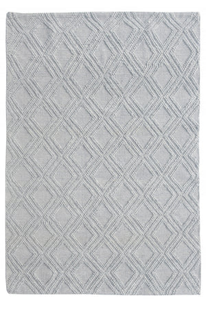 Homeroots 5' X 7' Gray Geometric Handmade Area Rug  Polyester 475222