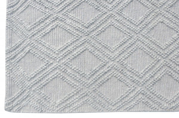Homeroots 6' X 9' Gray Geometric Handmade Area Rug  Polyester 475223