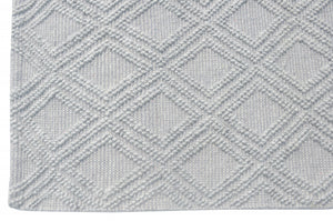 Homeroots 8' X 11' Gray Geometric Handmade Area Rug  Polyester 475224