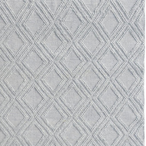 HomeRoots 5' Gray Geometric Handmade Area Rug - Modern Design, Durable, Soft Touch for Living Rooms & More 8' X 11' 475224