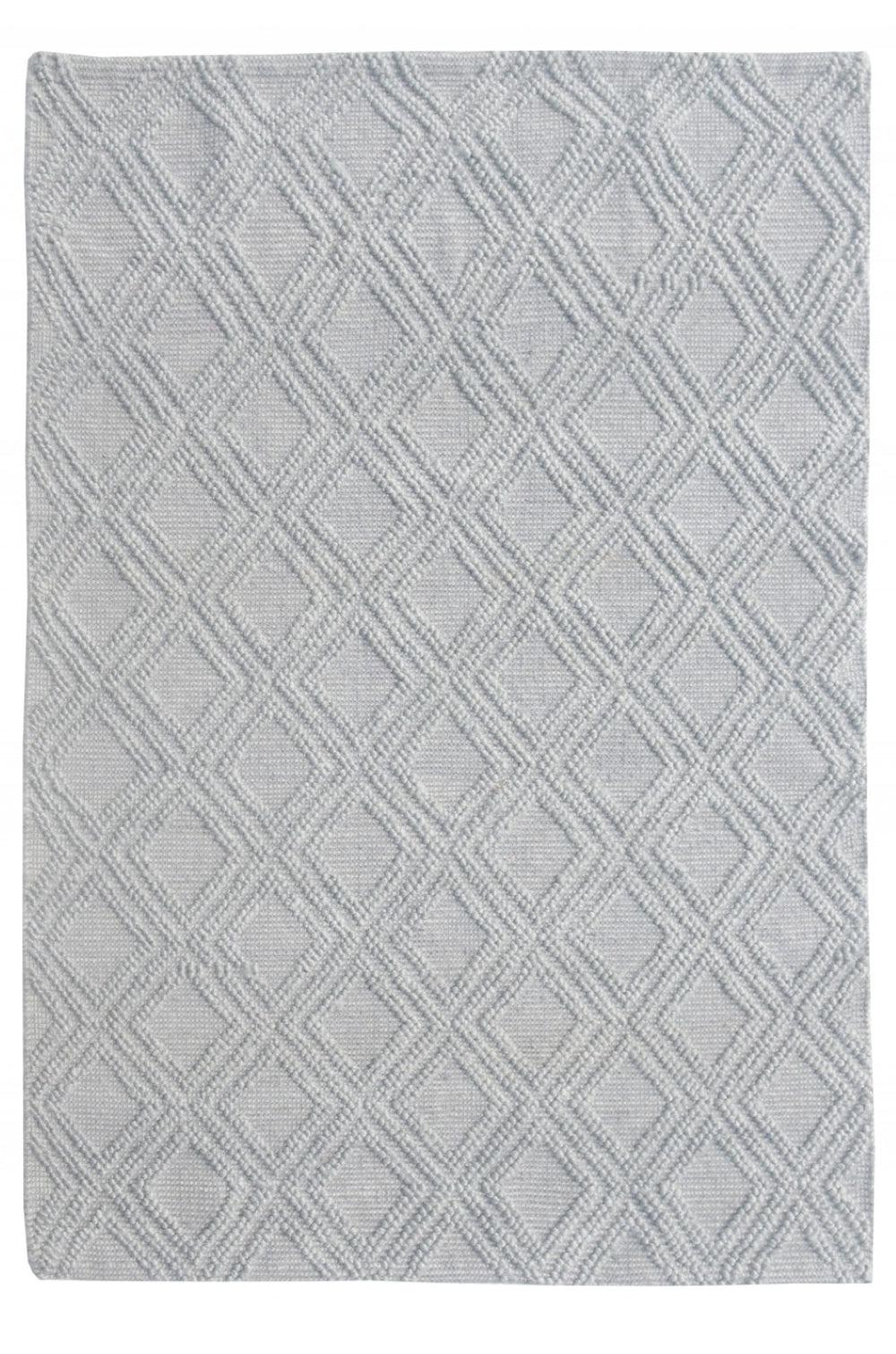 HomeRoots 9' Gray Diamond Lattice Area Rug – Modern Elegance with Plush Comfort, Stain-Resistant Durability 9' X 13' 475225