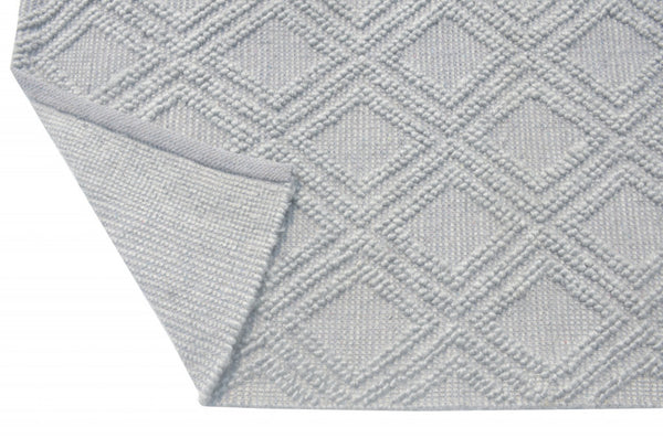 HomeRoots 9' Gray Diamond Lattice Area Rug – Modern Elegance with Plush Comfort, Stain-Resistant Durability 9' X 13' 475225