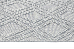 HomeRoots 9' Gray Diamond Lattice Area Rug – Modern Elegance with Plush Comfort, Stain-Resistant Durability 9' X 13' 475225