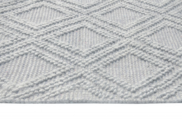 HomeRoots 9' Gray Diamond Lattice Area Rug – Modern Elegance with Plush Comfort, Stain-Resistant Durability 9' X 13' 475225