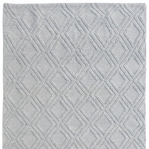 HomeRoots 9' Gray Diamond Lattice Area Rug – Modern Elegance with Plush Comfort, Stain-Resistant Durability 9' X 13' 475225