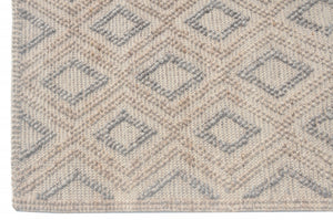 Homeroots 6' X 9' Natural Geometric Handmade Area Rug  Polyester 475227