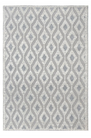 HomeRoots 5' Stylish Gray and Ivory Geometric Handmade Area Rug - Modern Comfort for Any Living Space! 6' X 9' 475231
