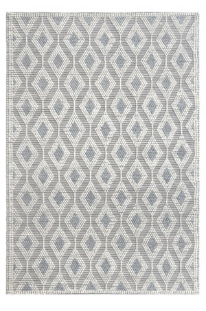 HomeRoots 5' Stylish Gray and Ivory Geometric Handmade Area Rug - Modern Comfort for Any Living Space! 8' X 11' 475232