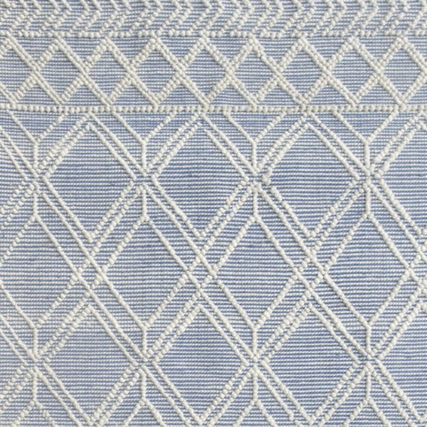 HomeRoots 9' Blue Ivory Tribal Geometric Area Rug - Plush, Durable, and Stain-Resistant for Modern Spaces 9' X 13' 475237