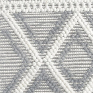 HomeRoots 5' Handmade Gray and Ivory Geometric Area Rug - Modern, Durable, and Stylish for Any Room 5' X 7' 475238