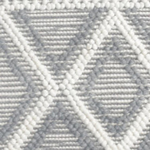 HomeRoots 5' Handmade Gray and Ivory Geometric Area Rug - Modern, Durable, and Stylish for Any Room 6' X 9' 475239