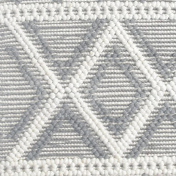 HomeRoots 5' Handmade Gray and Ivory Geometric Area Rug - Modern, Durable, and Stylish for Any Room 8' X 11' 475240
