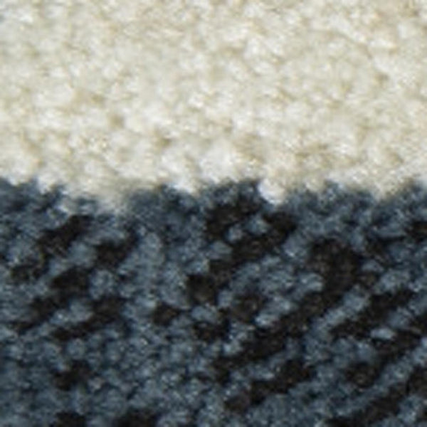 HomeRoots 5' Geometric Area Rug in Beige, Blue, and Gray - Stylish, Durable, Stain-Resistant for Modern Spaces 5' X 8' 475244