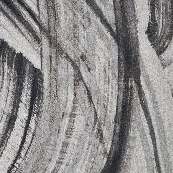 HomeRoots 3' Gray and Ivory Abstract Area Rug – Stylish Modern Design, Durable, Easy-Care for Family Spaces 3' X 5' 475247